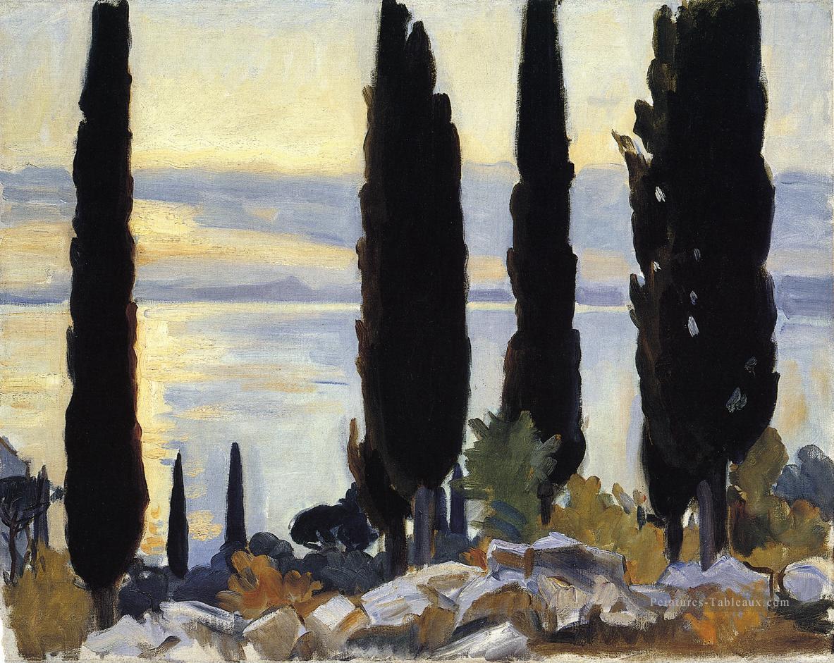 Cyprès à San Vigilio paysage John Singer Sargent Peintures à l'huile
